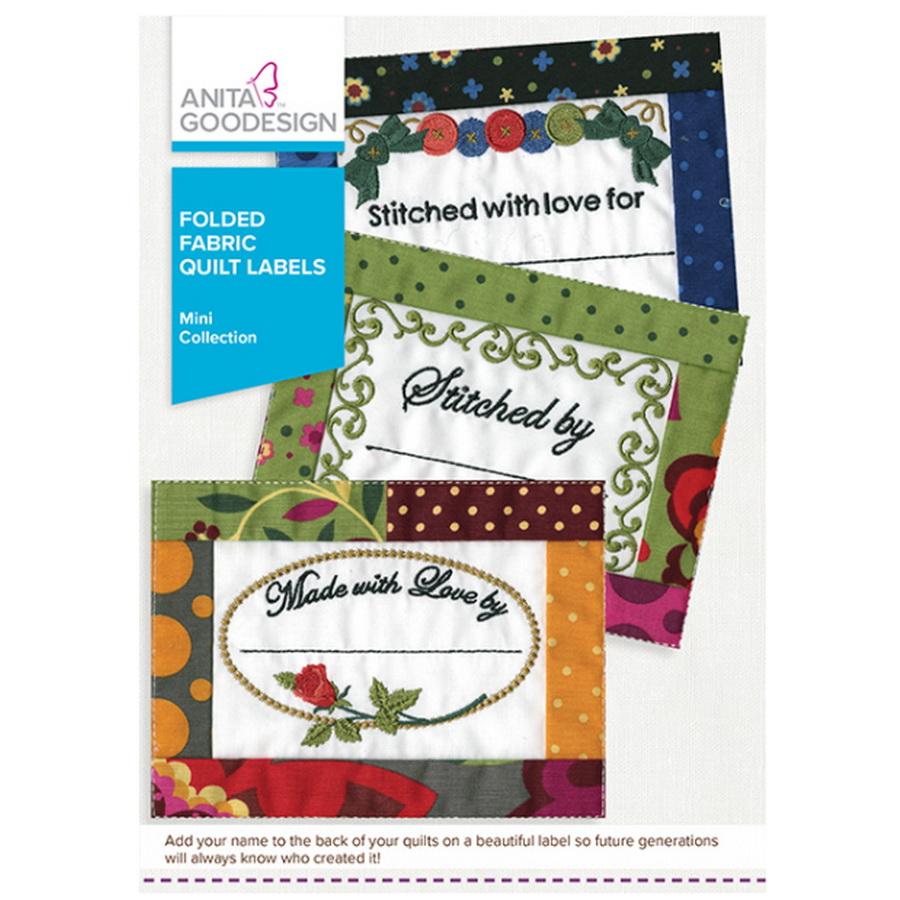 Anita Goodesign Folded Fabric Quilt Labels 123MAGHD