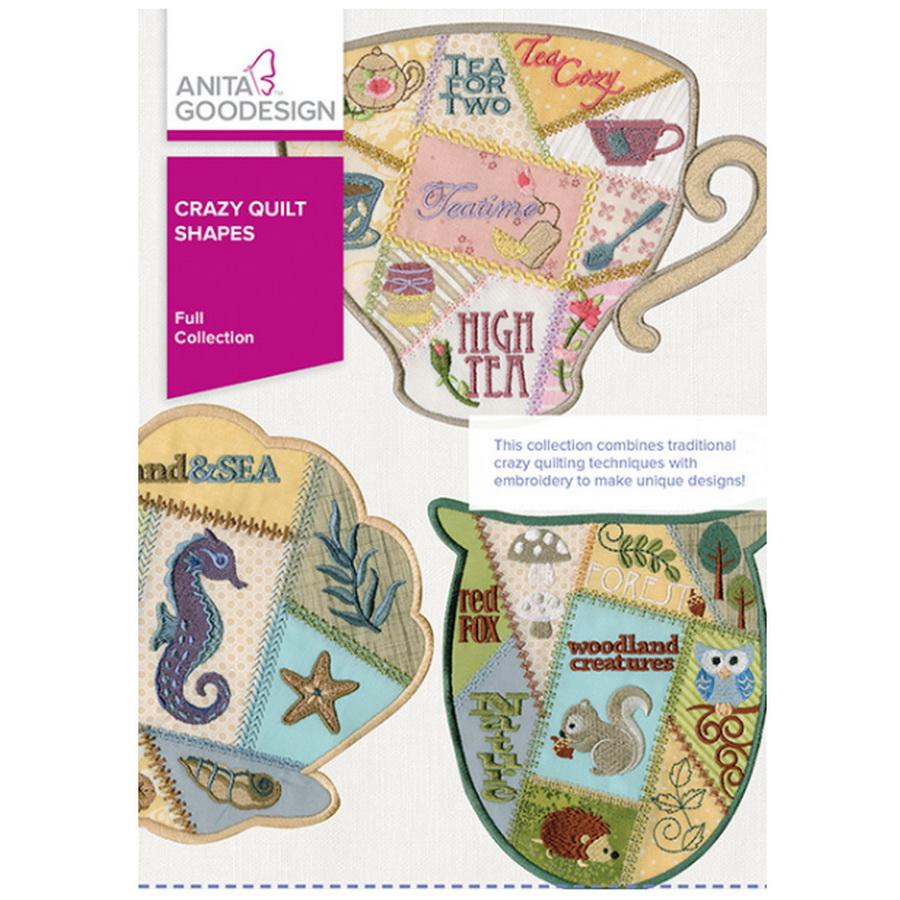 Anita Goodesign Full Collection Crazy Quilt Shapes 214AGHD