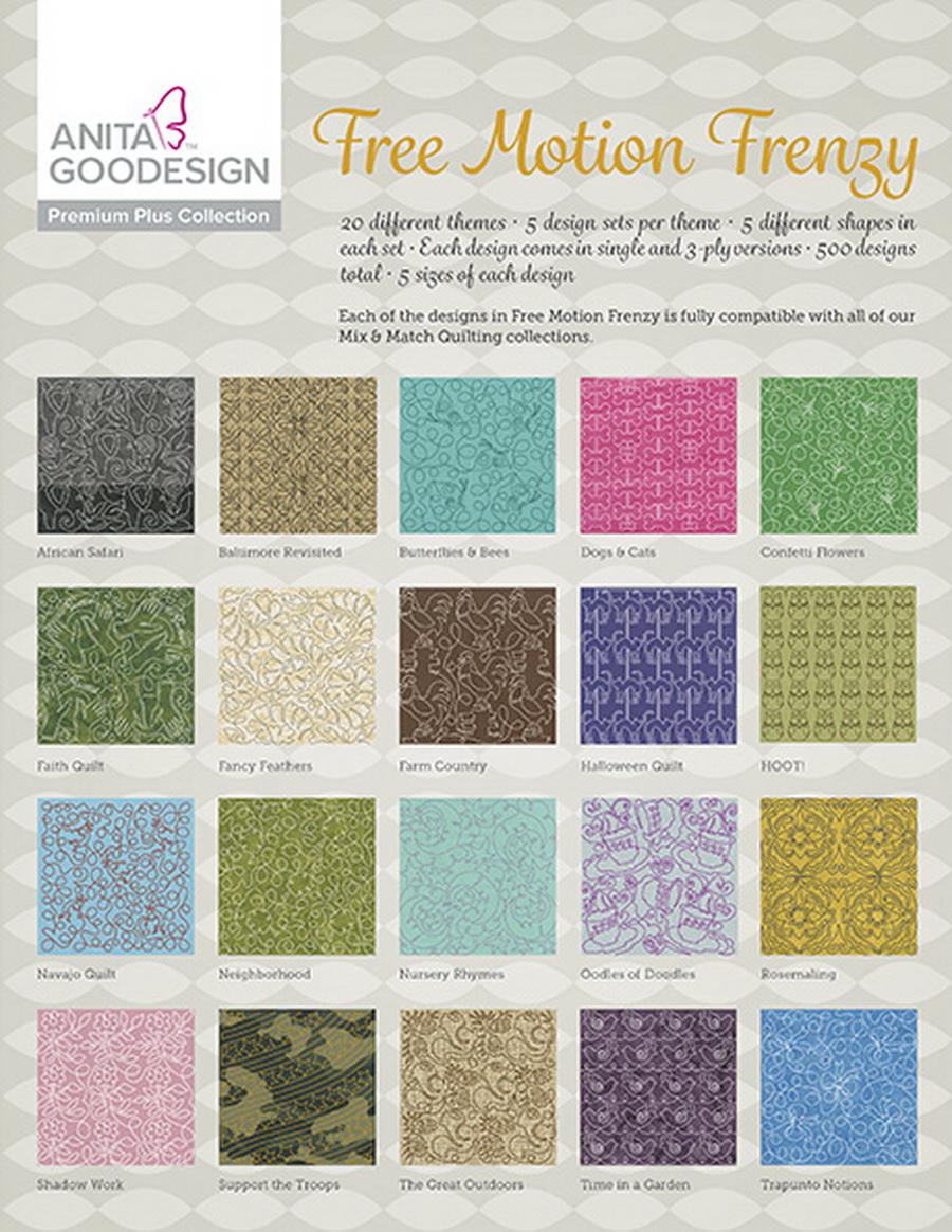 Anita Goodesign Free Motion Frenzy Premium Plus Collection (PRPL02)