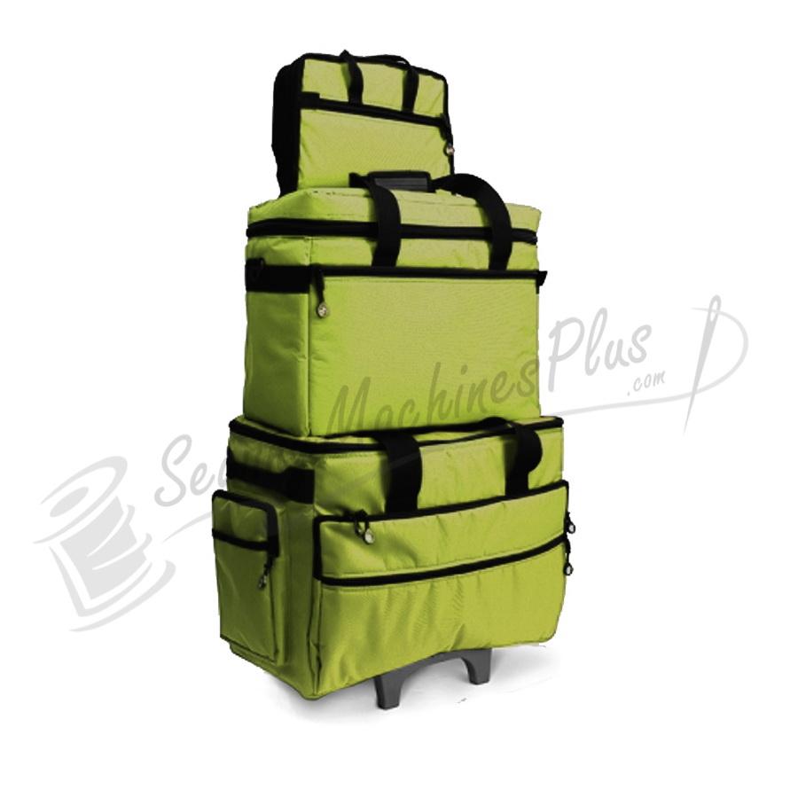 Bluefig TB19 Wheeled Sewing Machine Carrier & Project Combo - Lime