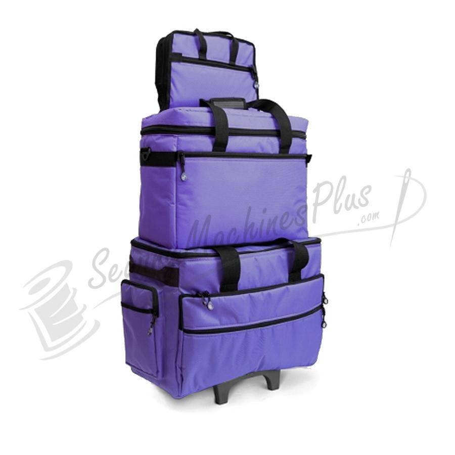 Bluefig TB19 Wheeled Sewing Machine Carrier & Project Combo - Purple