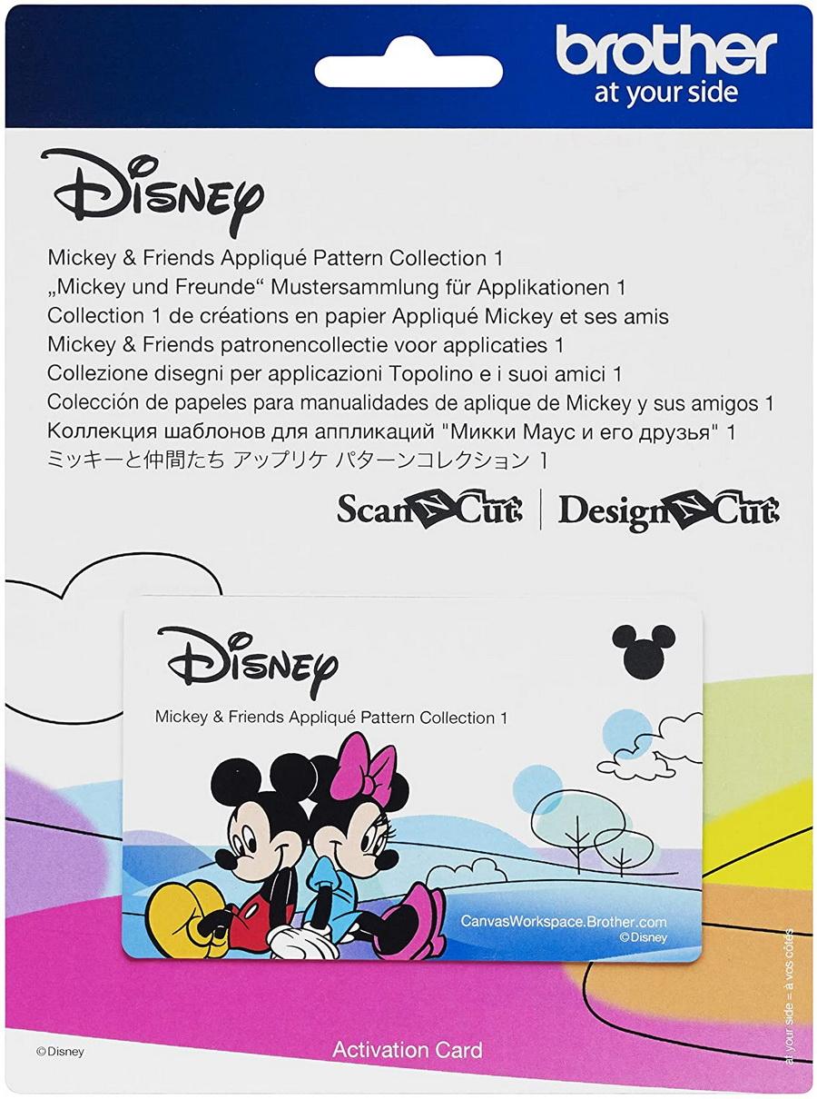 Brother Disney Mickey and Friends Appliqué Pattern Collection #1, 33 Patterns