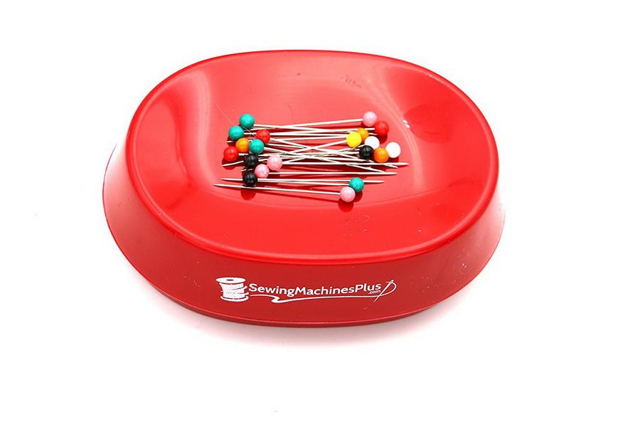 SewingMachinesPlus RED Magnetic PinPal Pincushion and Holder
