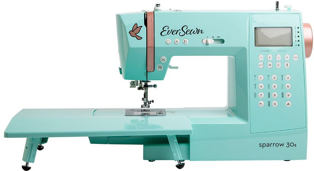 EverSewn Sparrow 30S Sewing Machine and Included Extension Table