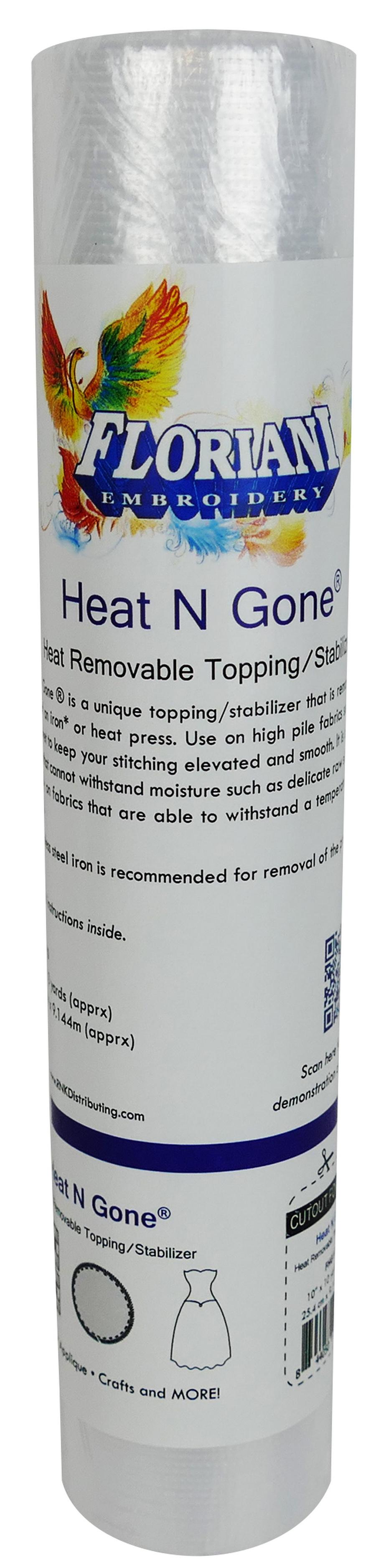 Floriani Heat N Gone Heat Removable Topping and Stabilizer, 10in. x 10yds