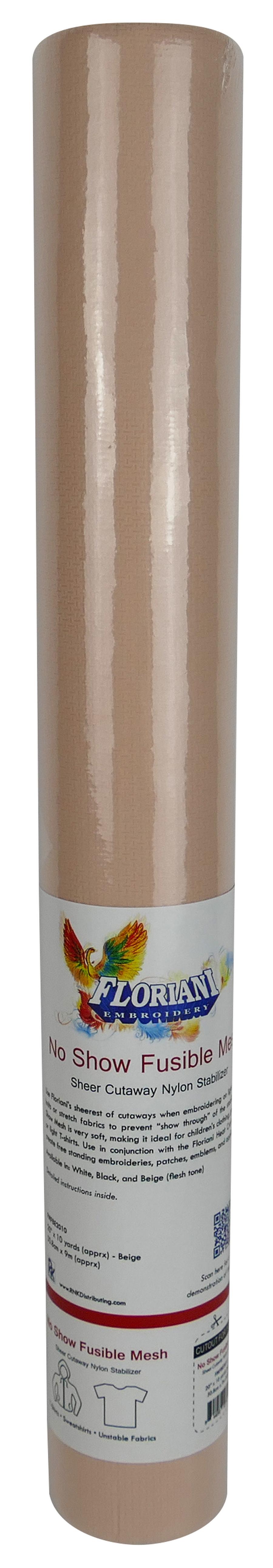 Floriani Mesh Fusible Beige, 20 in. x 10 yds.