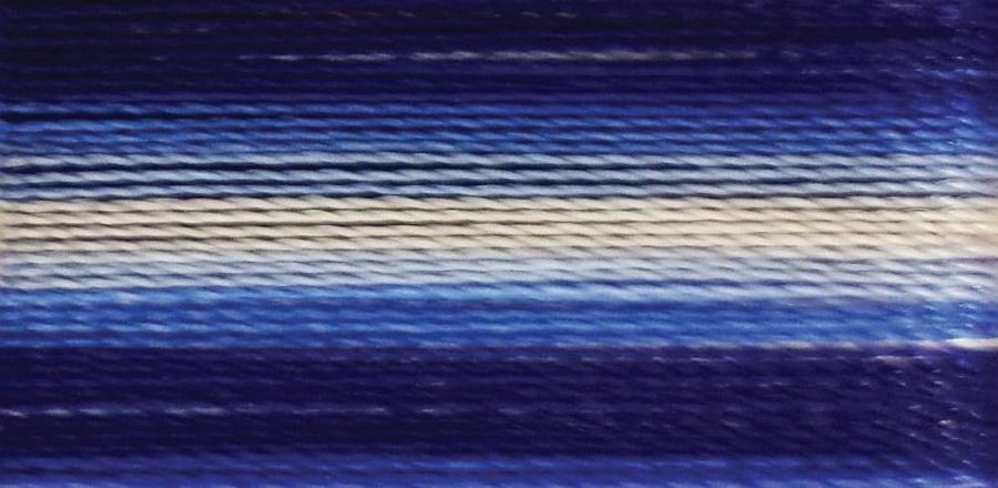 V11 - Floriani Variegated Embroidery Thread, Royal Blue Stripe, 1,100yd spool