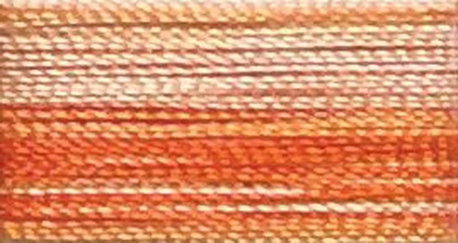 V13 - Floriani Variegated Embroidery Thread, Orange Stripe, 1,100yd spool
