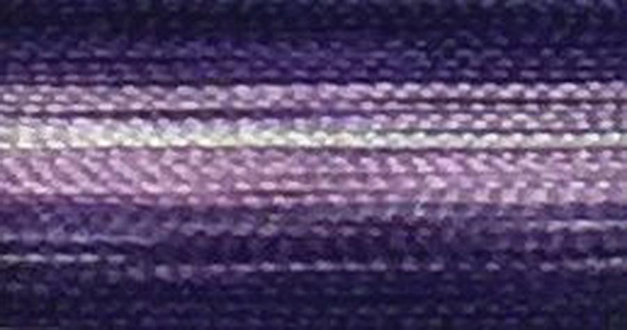 V48 - Floriani Variegated Embroidery Thread, Royal Purple Stripe, 1,100yd spool