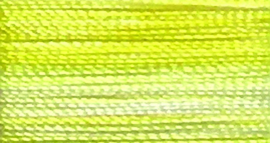 V53 - Floriani Variegated Embroidery Thread, Yellow Stripe, 1,100yd spool