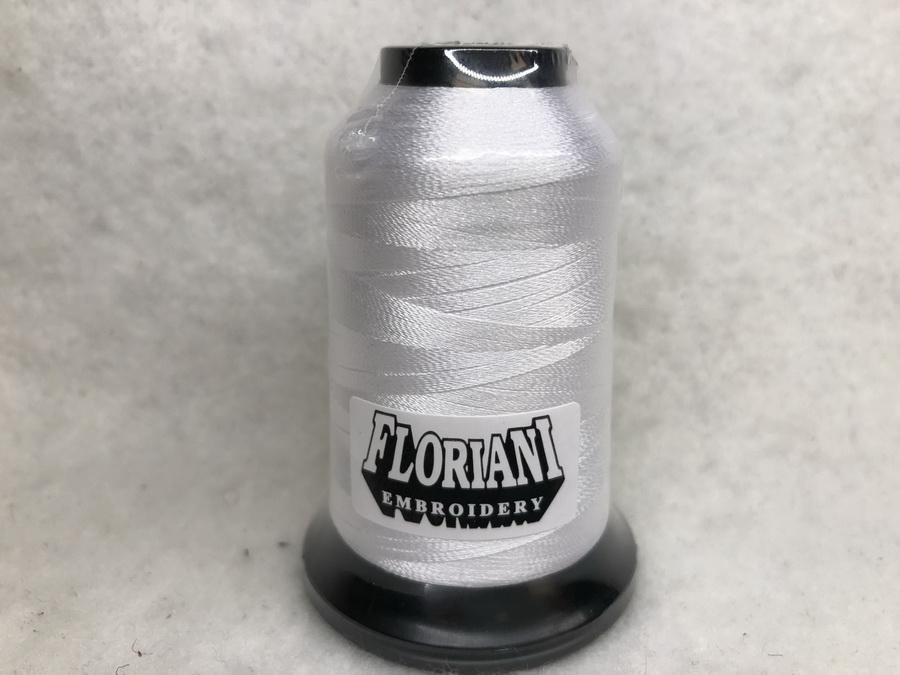 PF0800 - Floriani Embroidery Thread, Pure White, 1,100yd spool
