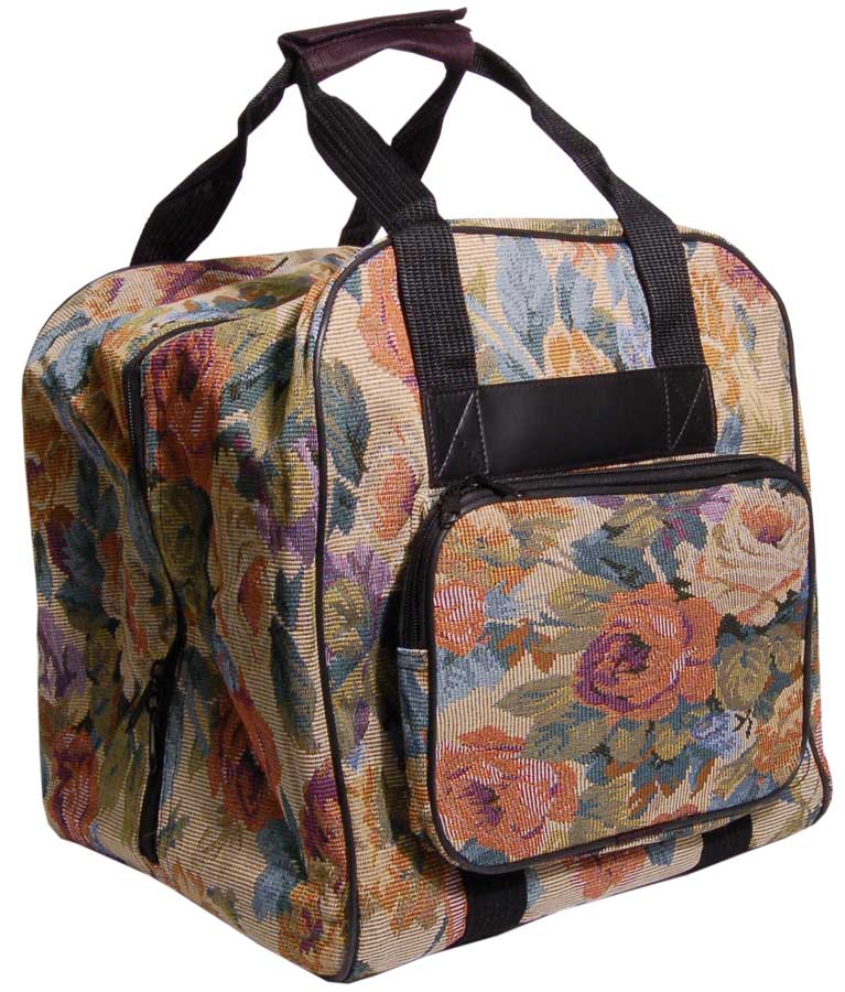 Hemline Cream Floral Serger Tote Bag