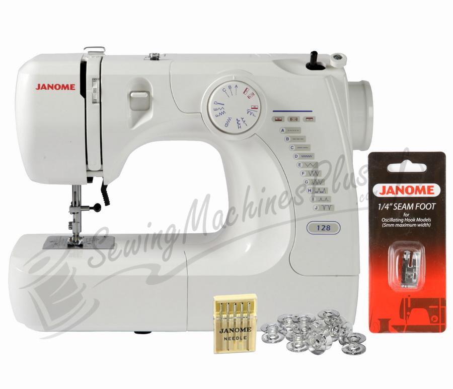 Refurbished Janome 128 Sewing Machine w/BONUS PACKAGE (same as Janome 3128)
