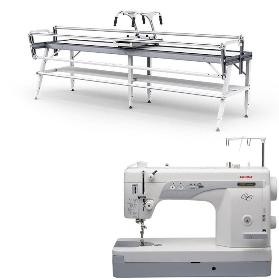 Janome 1600P-QC Sewing Machine w/ Grace GQ Quilting Frame