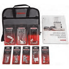 Janome 9 optional accessory feet W/Fabric Accecssory Bag for AT2000D,634D,8002D model Sergers