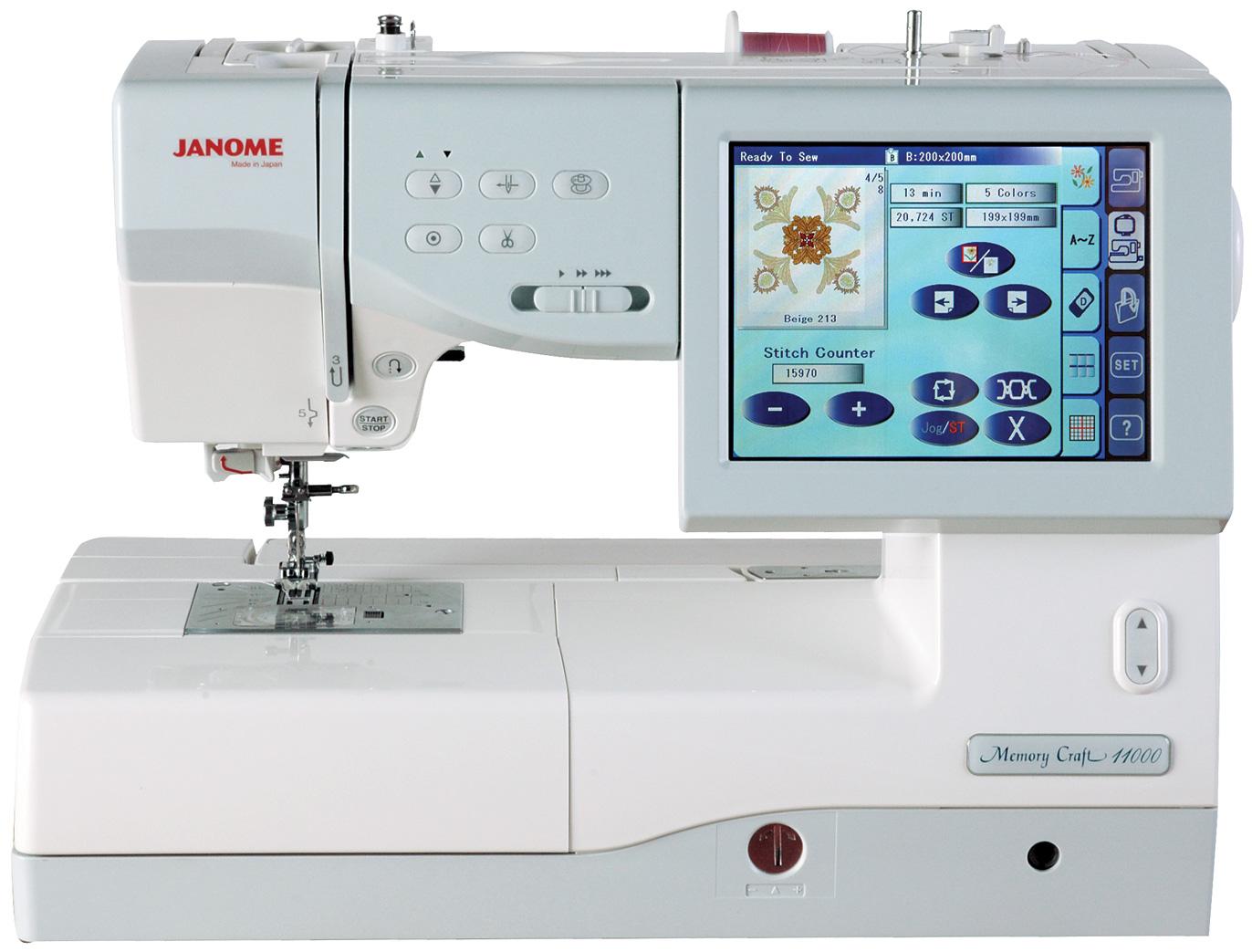 Janome Memory Craft 11000 FS Embroidery & Sewing Machine