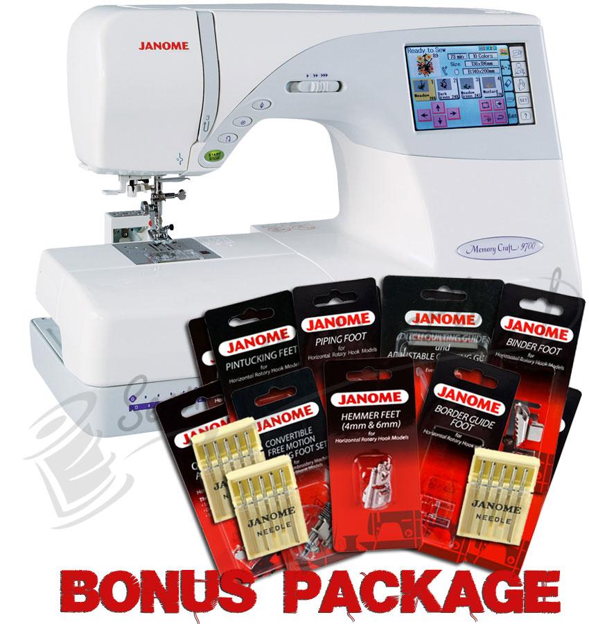 Janome Memory Craft 9700 Sewing & Embroidery Machine w/ FREE BONUS - CLOSEOUT PRICE!