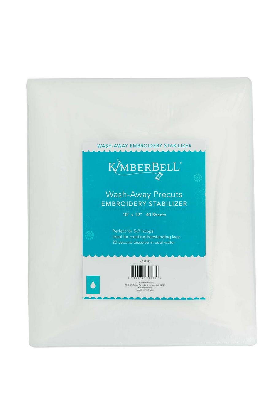 KimberBell Wash Away 10 in x 12 in Precut Sheets 40 Stabilizer Pack (KDST122)