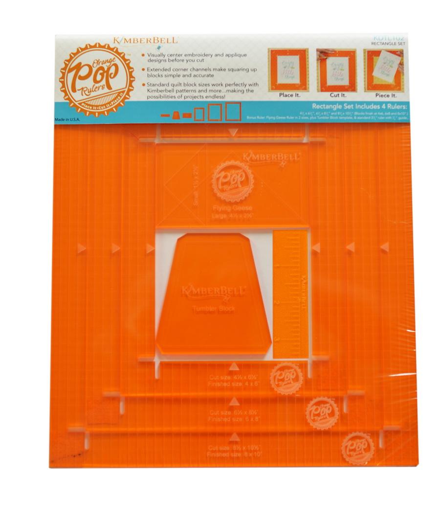 KimberBell Orange Pop Ruler Rectangle Set (KDTL102)