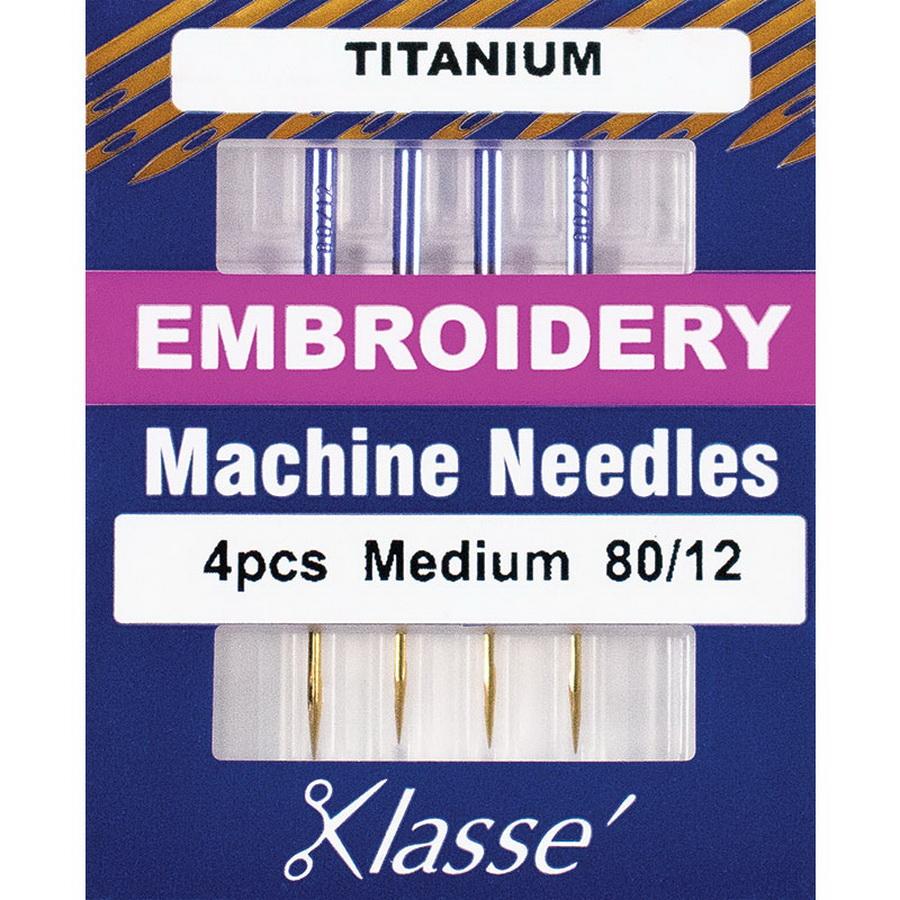 Klasse Titanium Embroidery Needles Size 80/12 (AA5108.T)