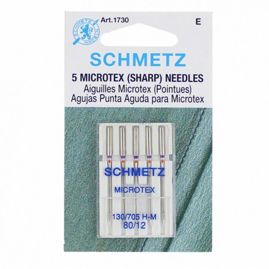 Schmetz Microtex Needles 5PK - Size 80/12