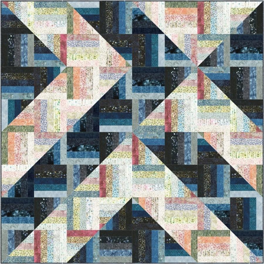 A Quilters Dream - Rockin Rail Fence Quilt Fabric Kit