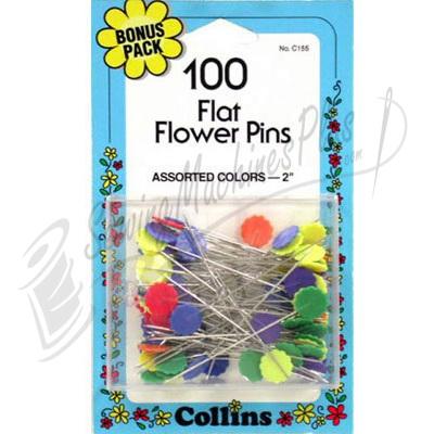 Collins Flat Flower Head Pins -100 count (W-155)