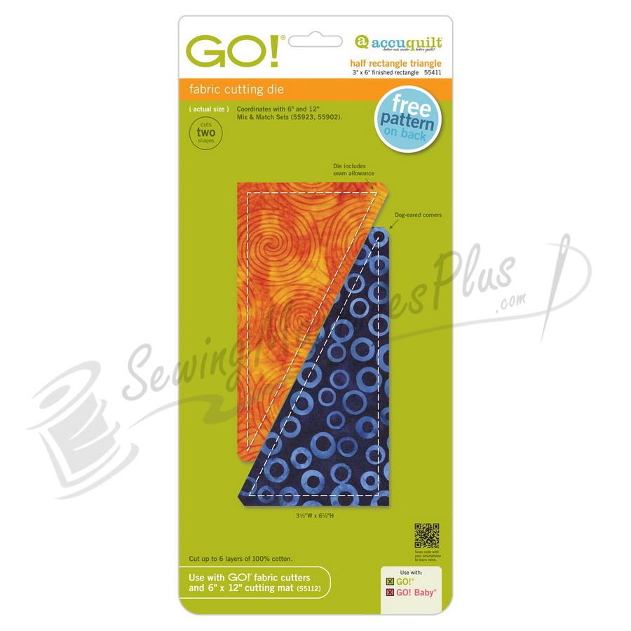GO! Half Rectangle Triangle-3" x 6" Finished Rectangle - 55411