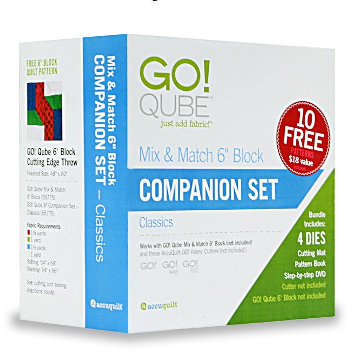  AccuQuilt GO! Qube 5 Inch Companion Set Corners with 4 Dies, Cutting  Mat, Videos, Storage Box, and 10 Pattern Booklet : Arts, Crafts & Sewing