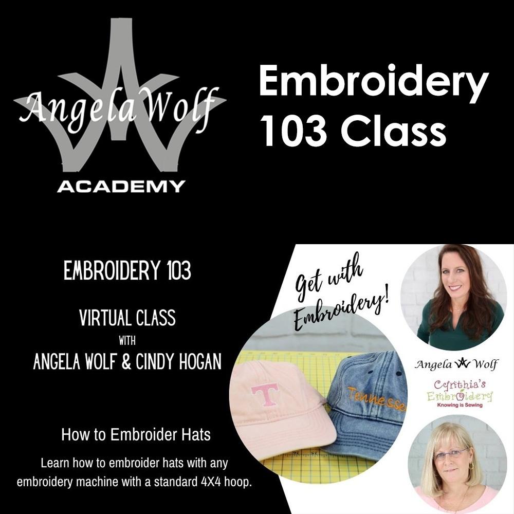 Angela Wolf Academy Embroidery 103 Class