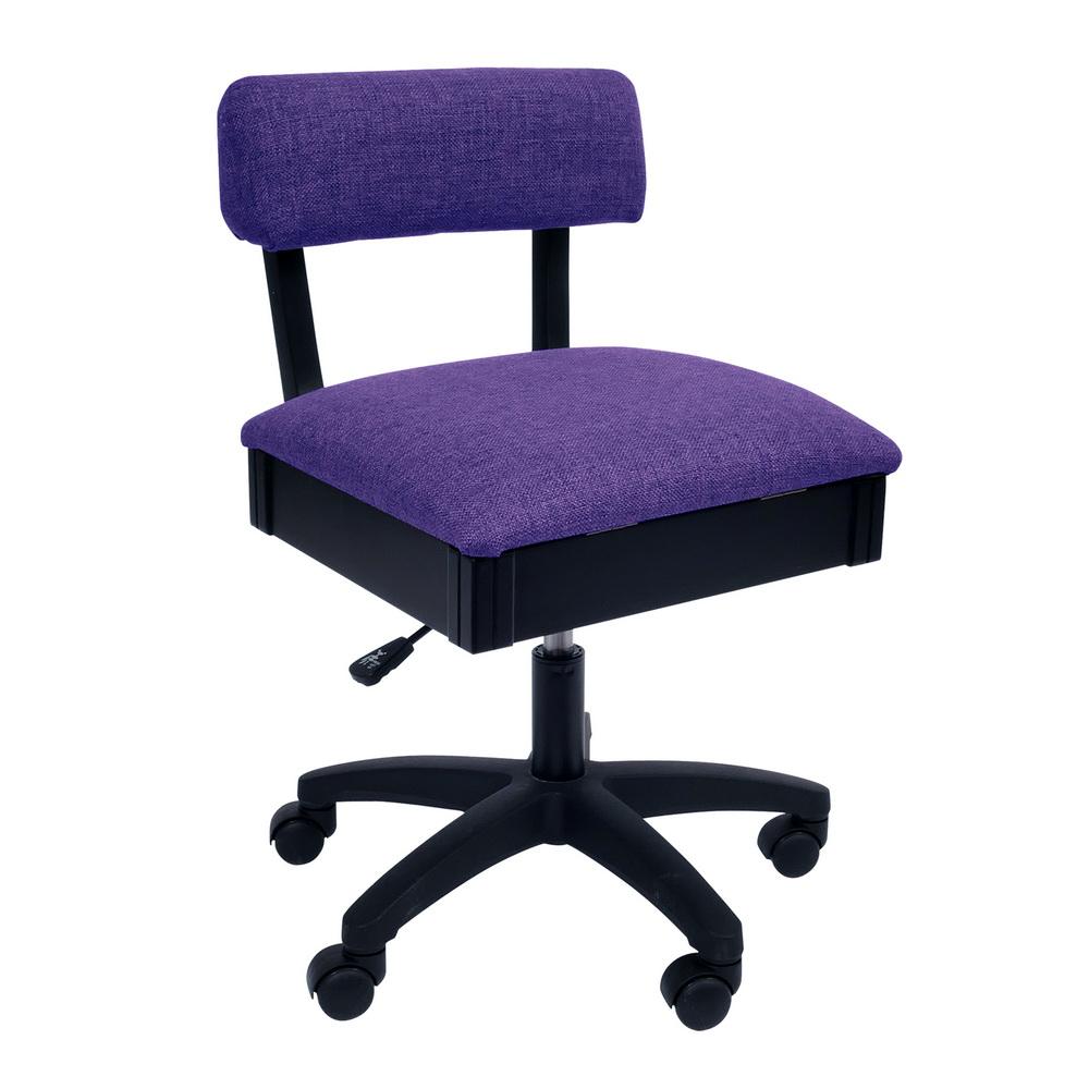 H8160 Arrow Adjustable Height Hydraulic Sewing and Craft Chair - Royal Purple