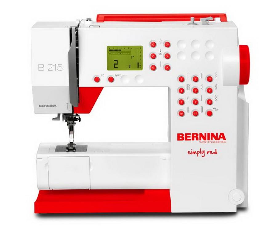 Bernina 215 Simply Red Sewing Machine (Red Buttons)