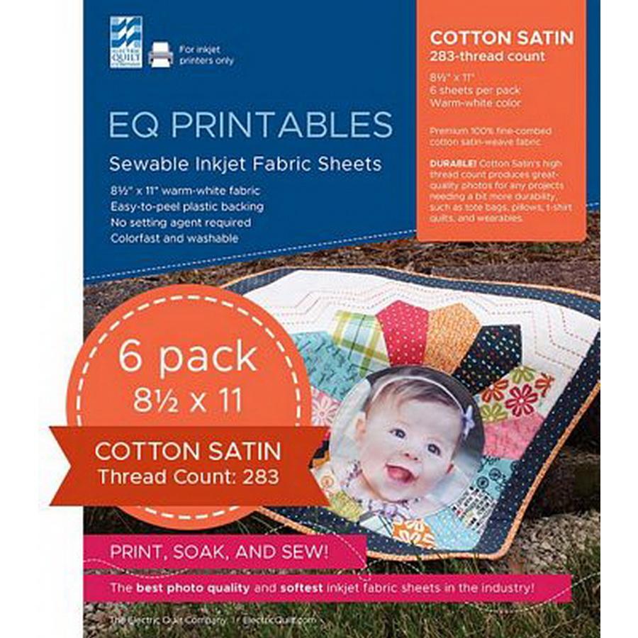 EQ Printables Premium Cotton Satin/6 Sheets