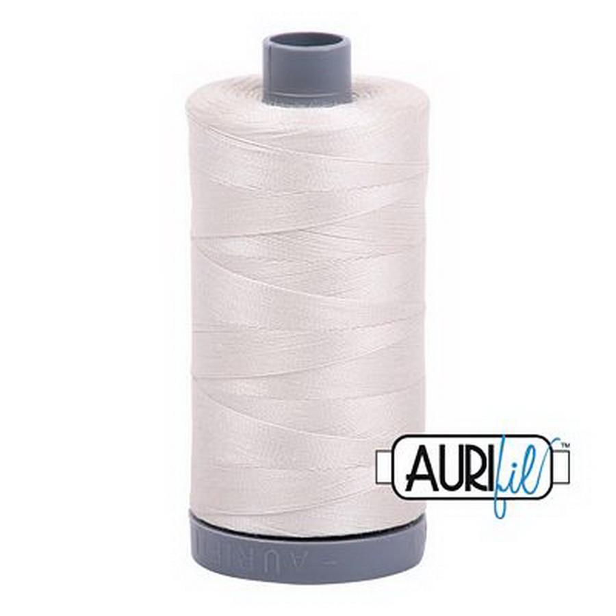 Aurifil Cotton Mako Thread 28wt 820yd 6ct SILVER WHITE