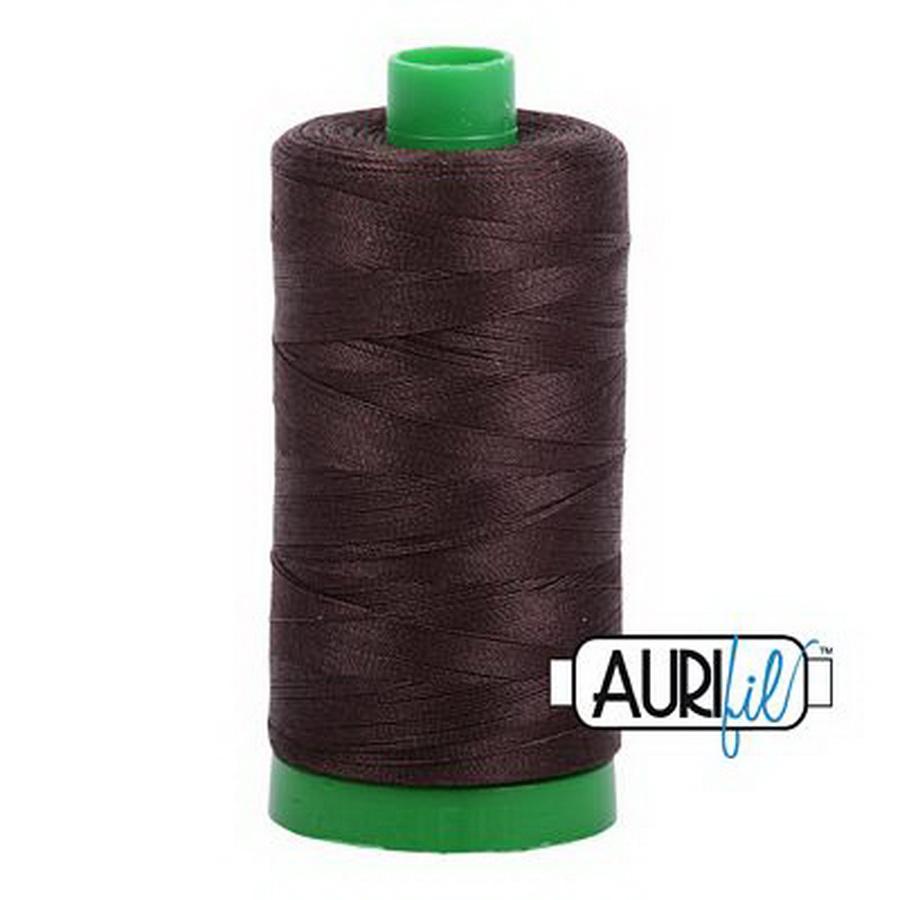 Aurifil Cotton Mako Thread 40wt 1000m Box of 6 VERY DARK BARK