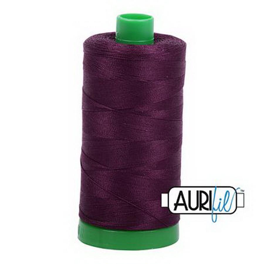 Aurifil Cotton Mako Thread 40wt 1000m Box of 6 VERY DK EGGPLANT