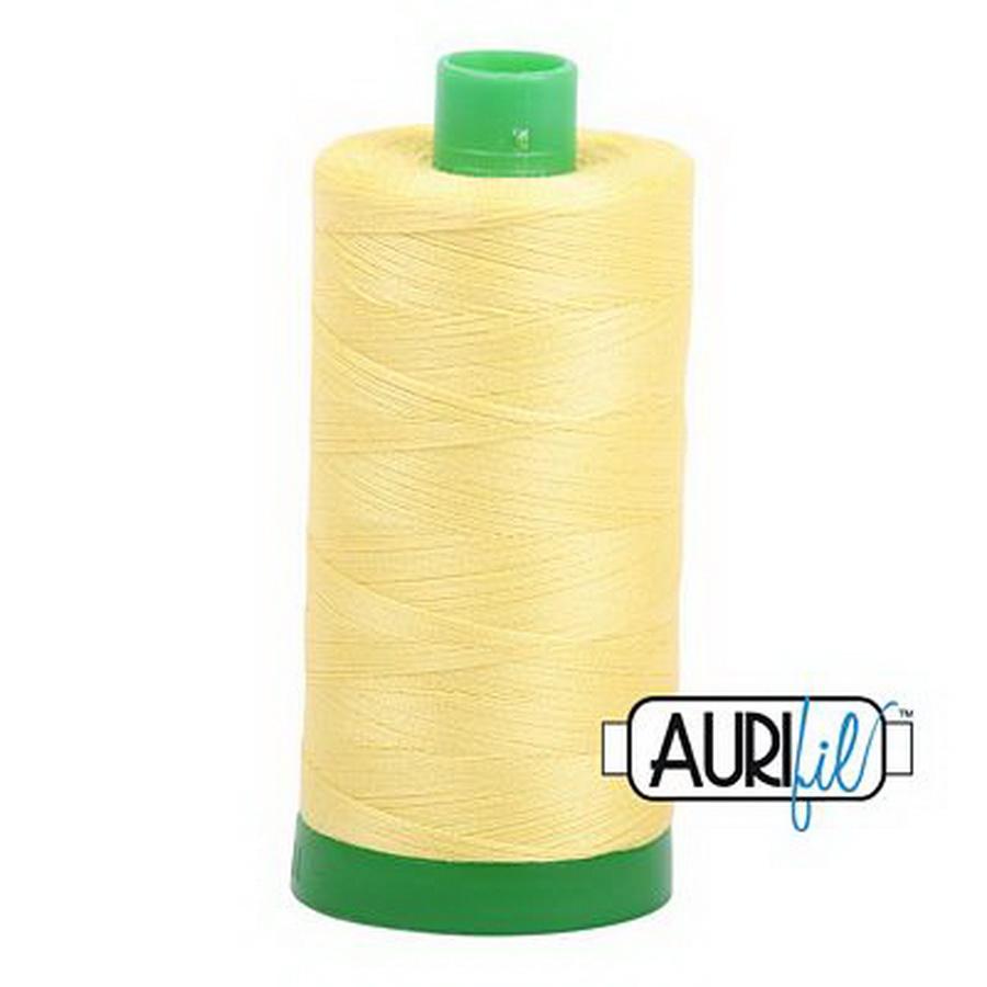 Aurifil Cotton Mako Thread 40wt 1000m Box of 6 LEMON