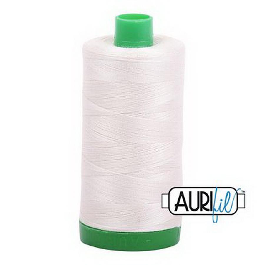 Aurifil Cotton Mako Thread 40wt 1000m Box of 6 SILVER WHITE