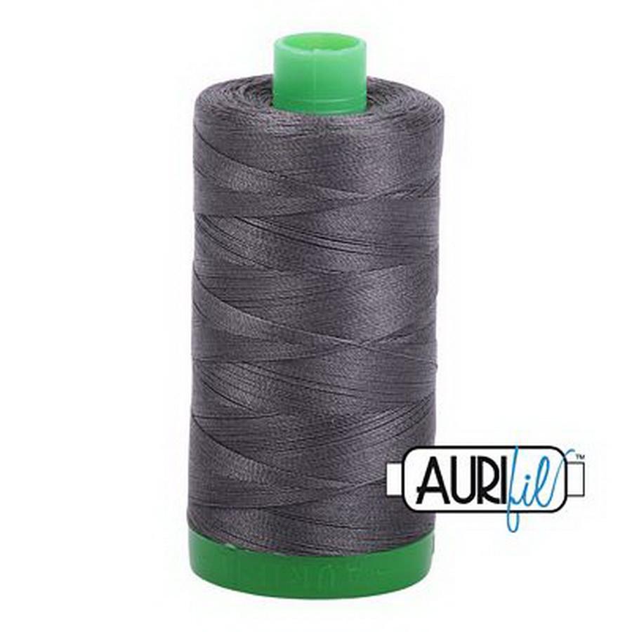 Aurifil Cotton Mako Thread 40wt 1000m Box of 6 DARK PEWTER