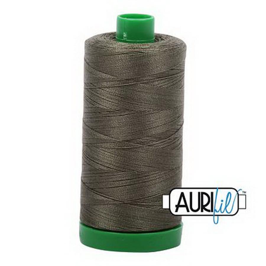 Aurifil Cotton Mako Thread 40wt 1000m Box of 6 ARMY GREEN