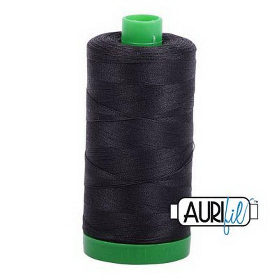 Aurifil Cotton Mako Thread 40wt 1000m 6ct VERY DARK GRAY