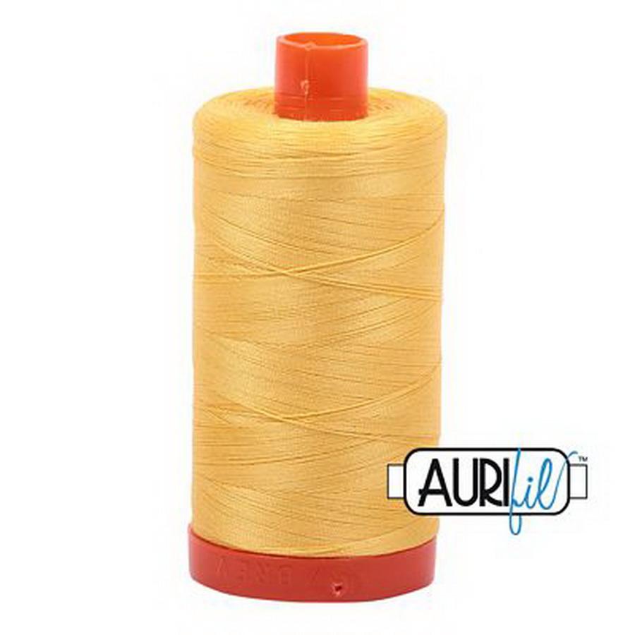 Aurifil Cotton Mako Thread 50wt 1300m Box of 6 PALE YELLOW