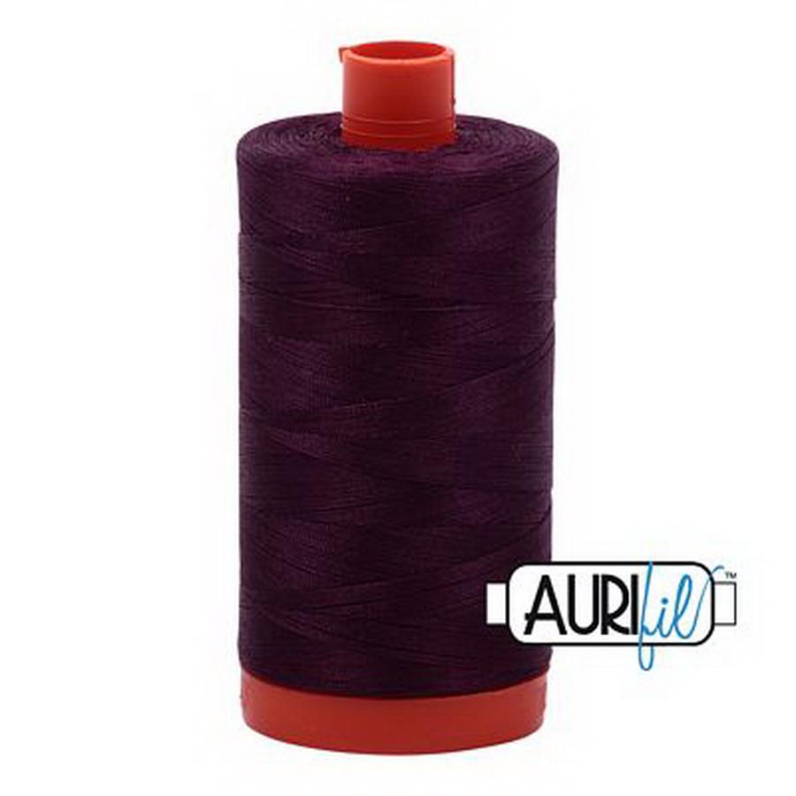 Aurifil Cotton Mako Thread 50wt 1300m Box of 6 VERY DK EGGPLANT