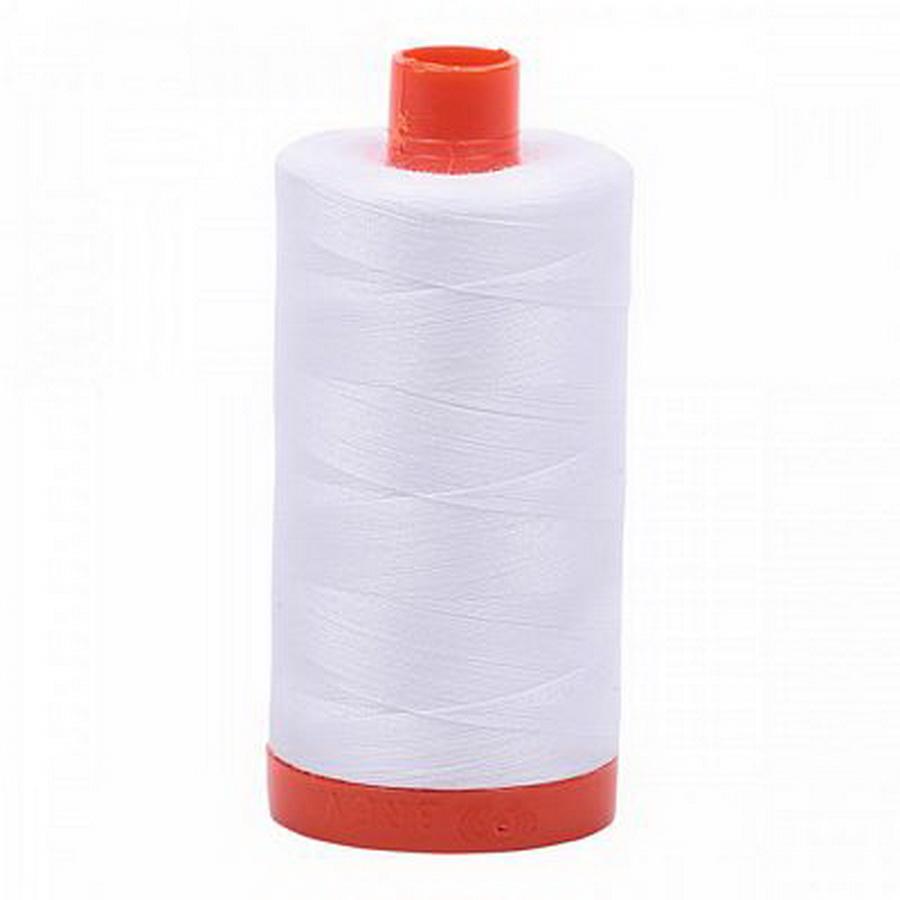 Aurifil Cotton Mako Thread 50wt 1300m Box of 6 WHITE