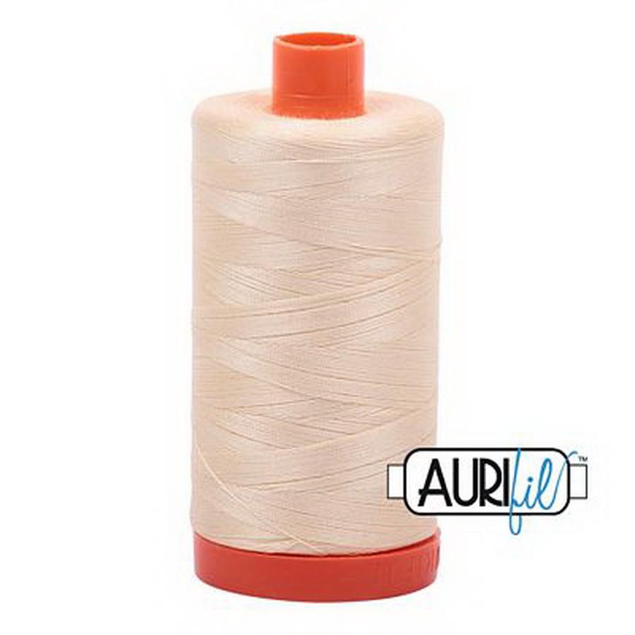 Aurifil Cotton Mako Thread 50wt 1300m Box of 6 BUTTER