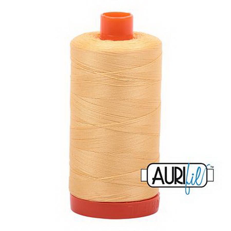 Aurifil Cotton Mako Thread 50wt 1300m Box of 6 MEDIUM BUTTER