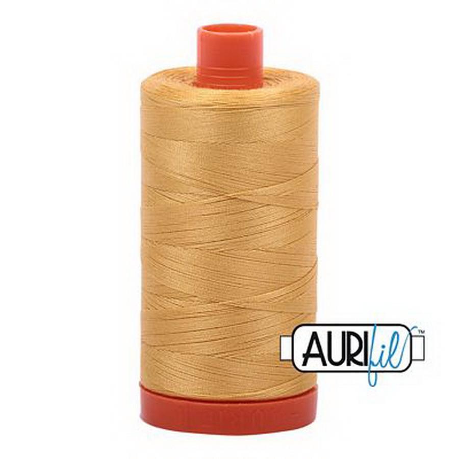 Aurifil Cotton Mako Thread 50wt 1300m Box of 6 SPUN GOLD