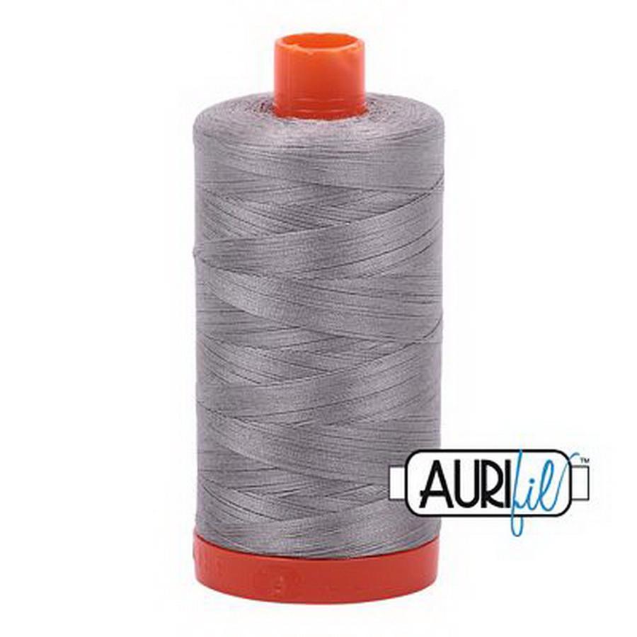 Aurifil Cotton Mako Thread 50wt 1300m Box of 6 STAINLESS STEEL