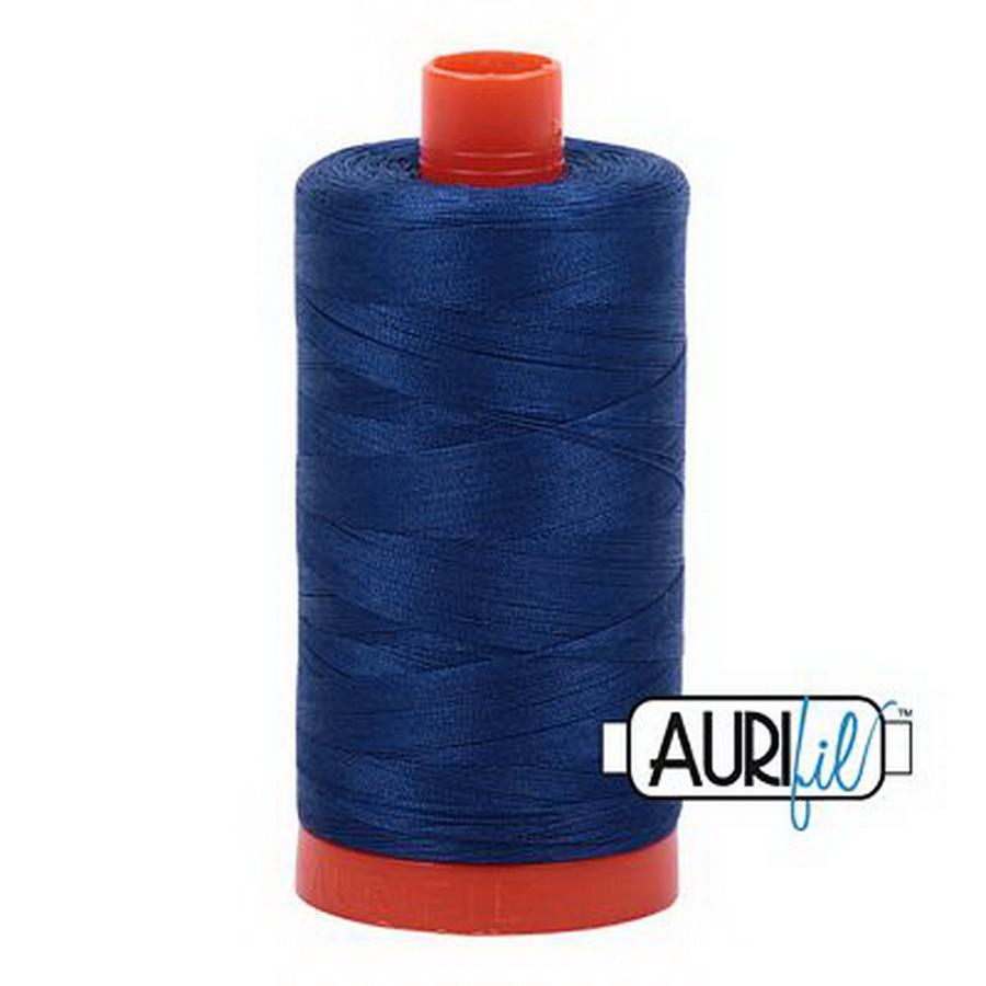 Aurifil Cotton Mako Thread 50wt 1300m Box of 6 DARK DELFT BLUE