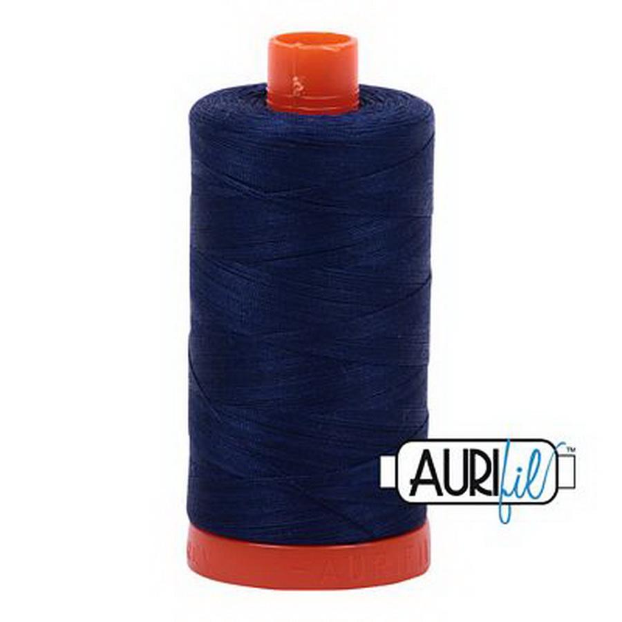 Aurifil Cotton Mako Thread 50wt 1300m Box of 6 DARK NAVY